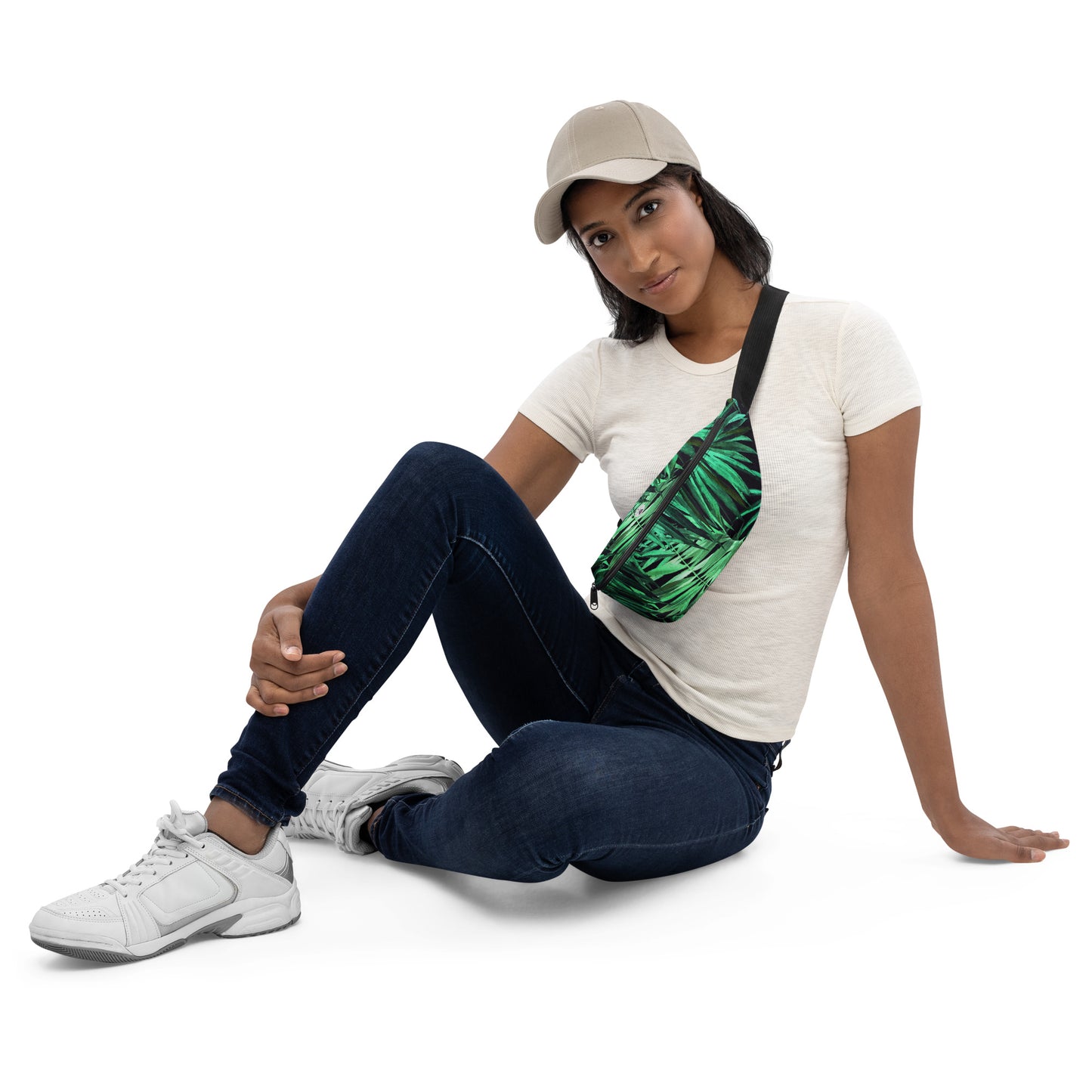 Vanwear Unisex Sling Bag - Palm Leaves