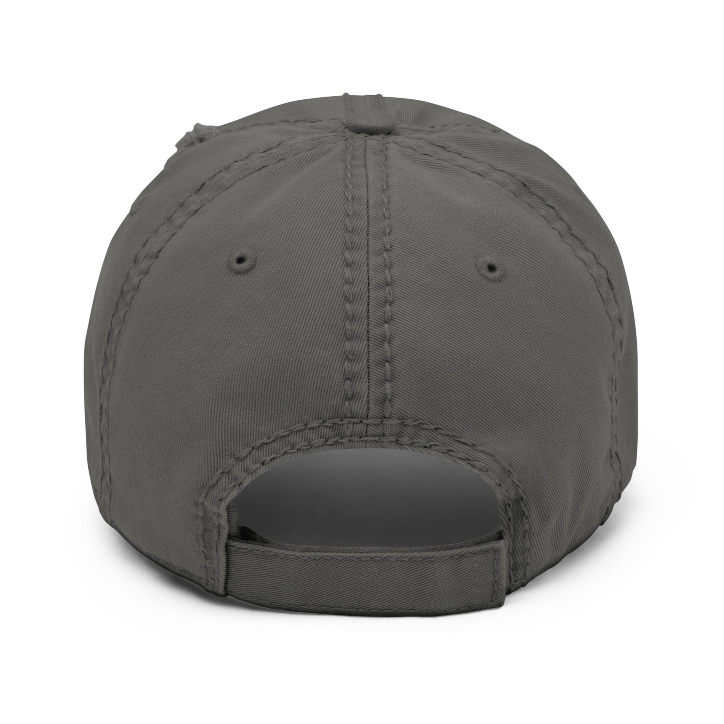 Vanwear Embroidered Motorhome Baseball Cap - White Text - Distressed Finish