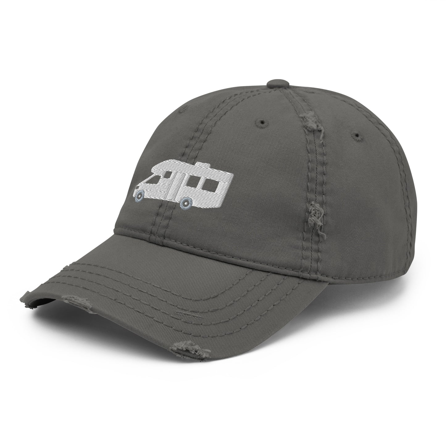 Vanwear Embroidered Motorhome Baseball Cap - Distressed Finish