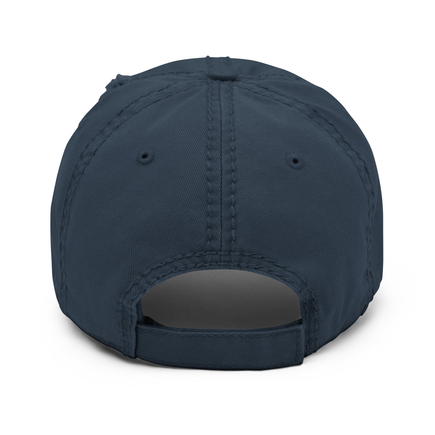 Vanwear Embroidered Motorhome Baseball Cap - White Text - Distressed Finish