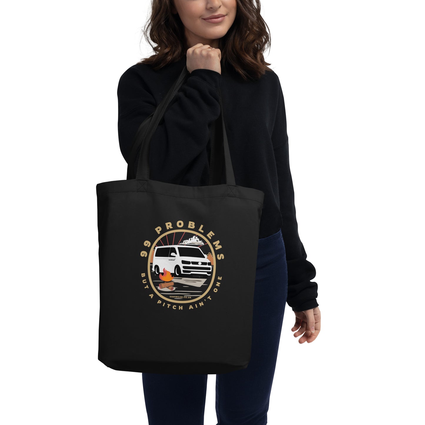 Vanwear Van Life Organic Tote Bag - 99 Problems Fireside