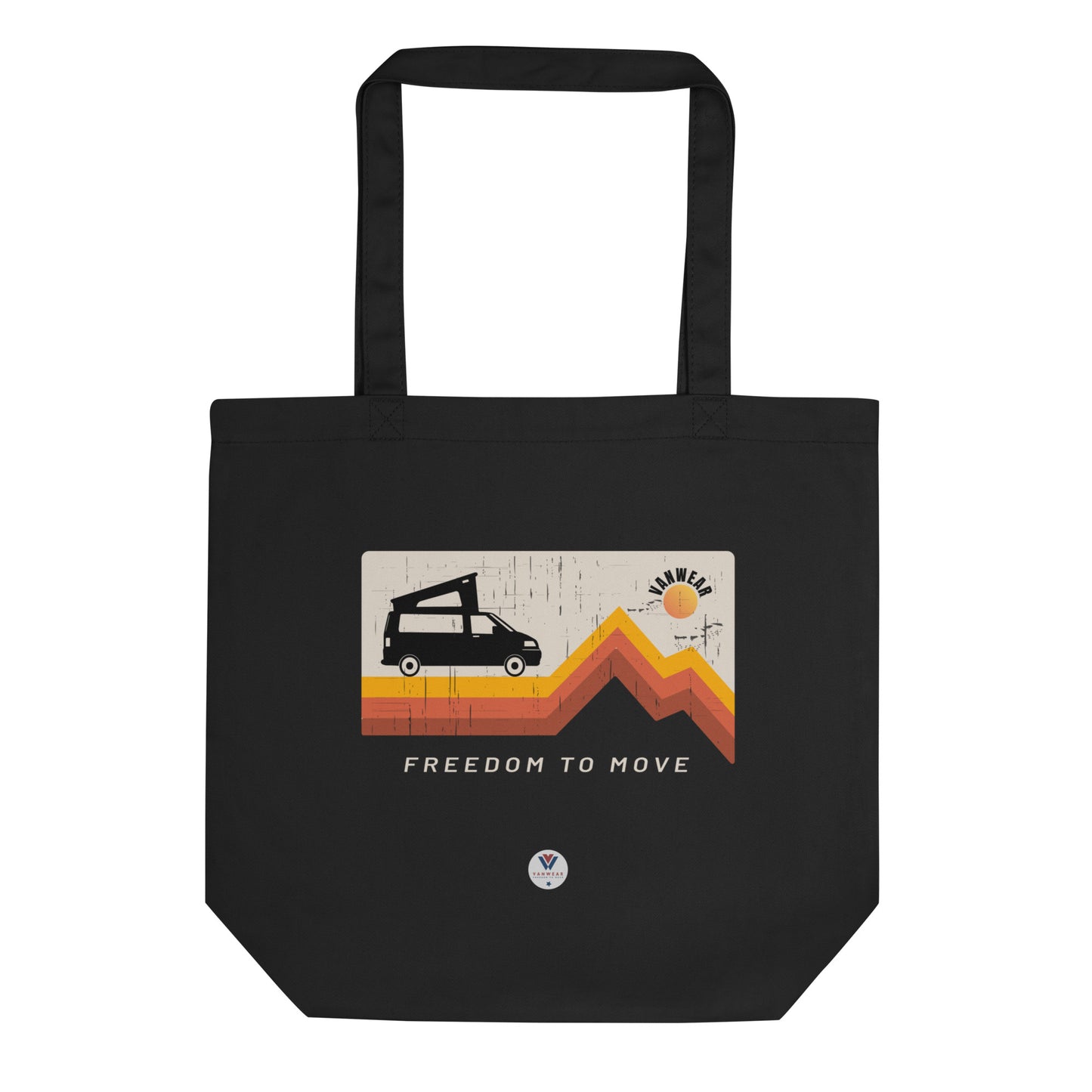 Vanwear Van Life Organic Tote Bag - Mountain Sun Explorer