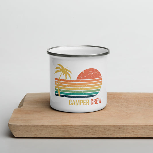 Vanwear Enamel Travel Mug - Camper Crew Sunset