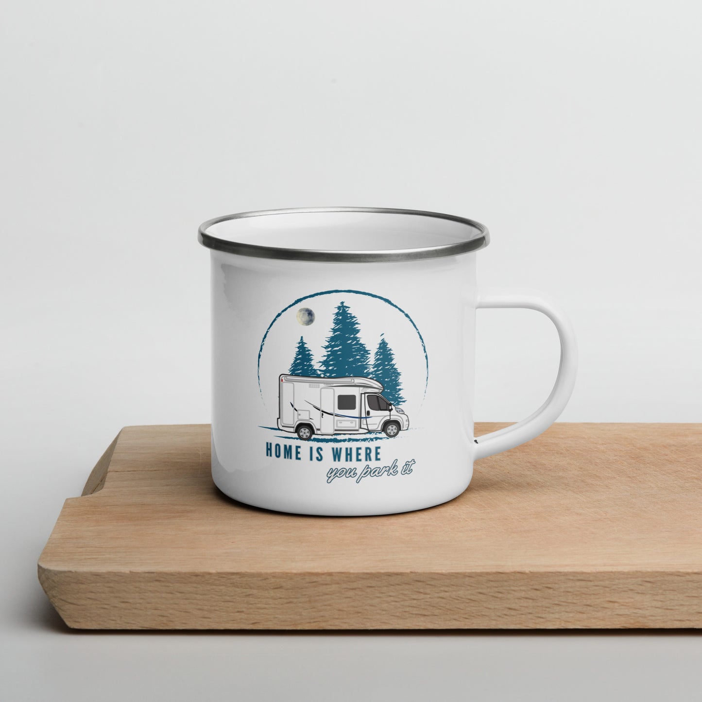 Vanwear Enamel Motorhome Travel Mug - Home is Where You Park it