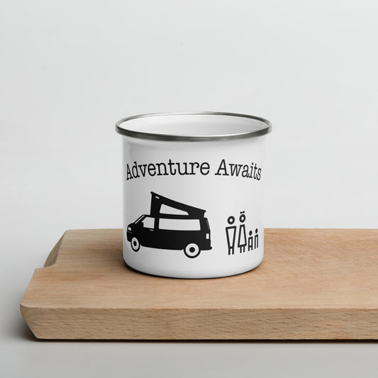 Vanwear Van Life Enamel Travel Mug - Family VW Adventures