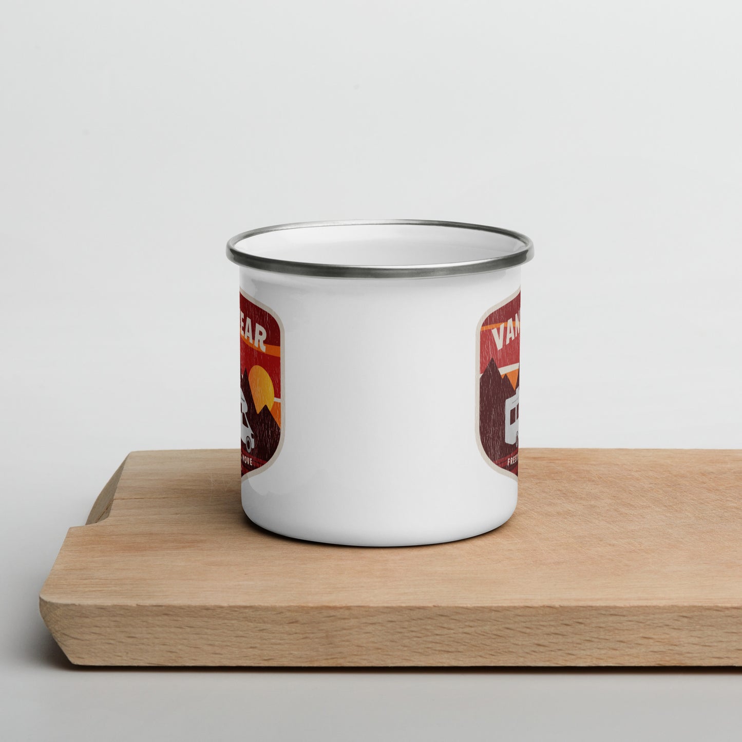 Vanwear Motorhome Enamel Travel Mug - Vintage Motorhome Explorer