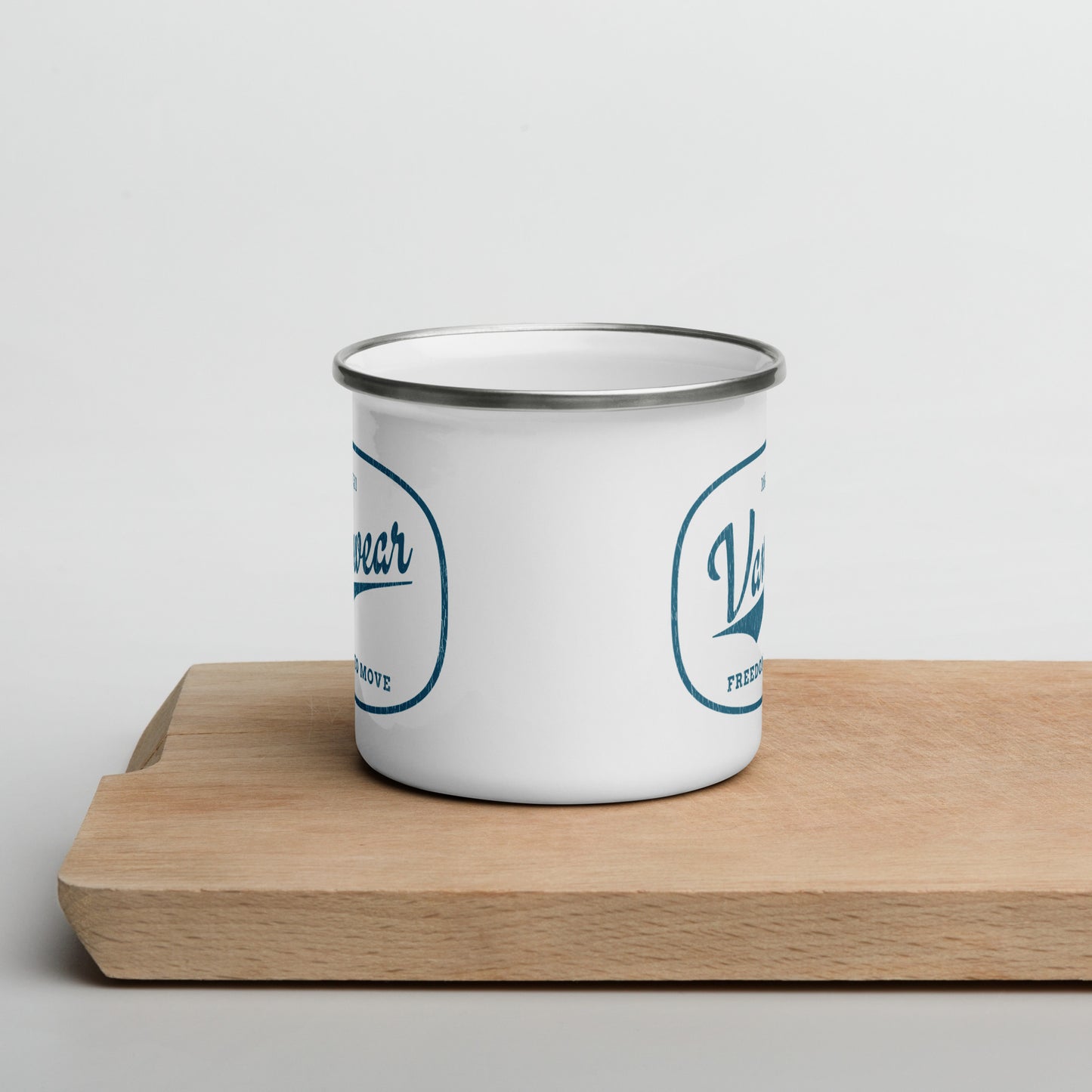Vanwear Van Life Enamel Travel Mug - Vintage Teal