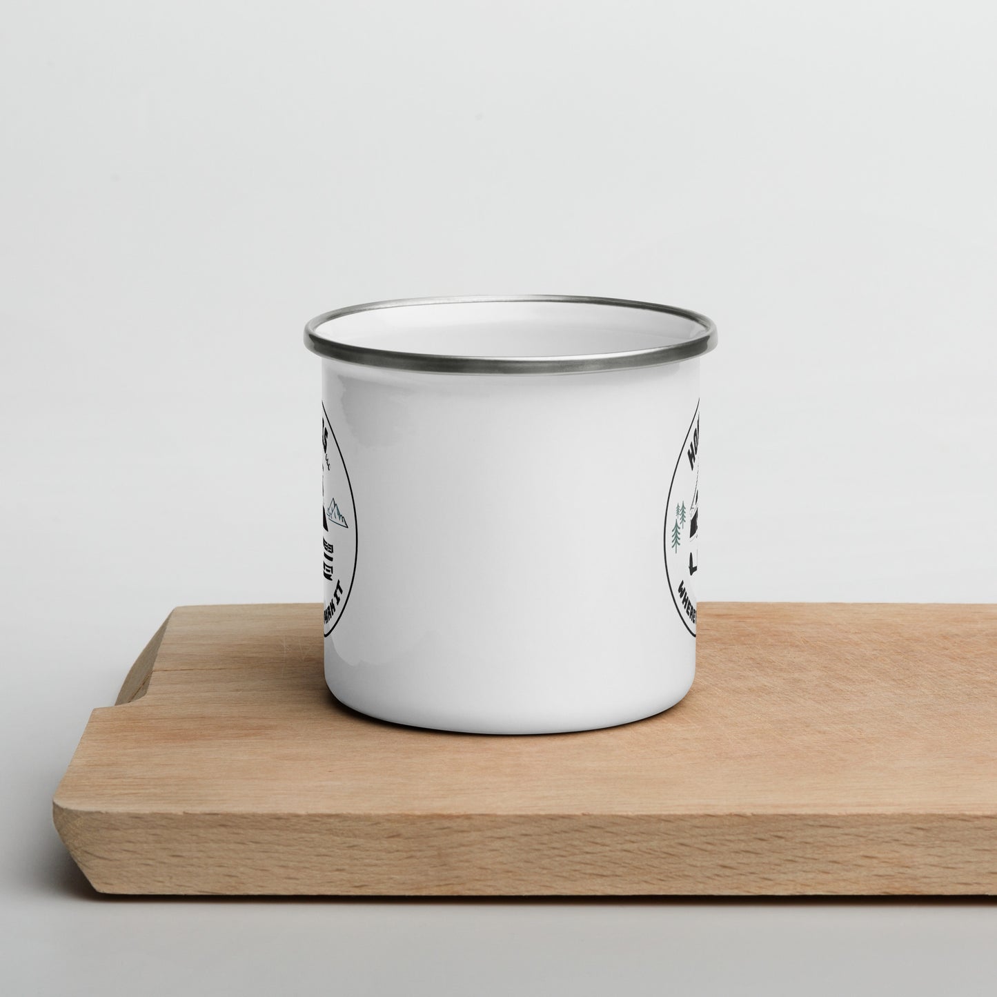 Vanwear Van Life Enamel Travel Mug - VW - Home Is Where You Park It