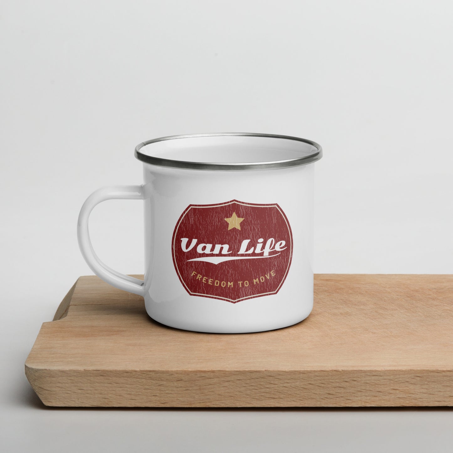 Vanwear Van Life Enamel Travel Mug - Gold Star