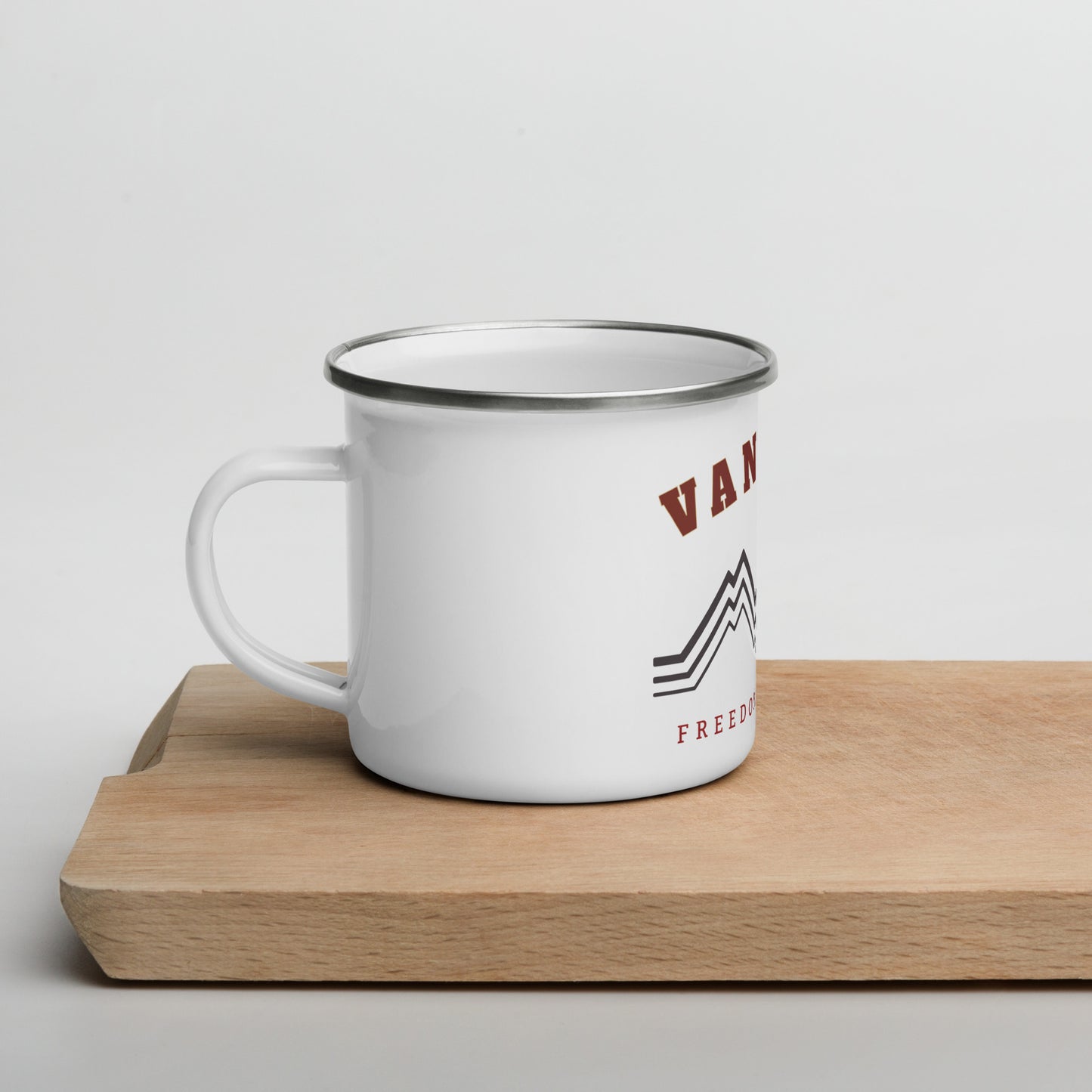 Vanwear Van Life Enamel Travel Mug - Mountain Peaks