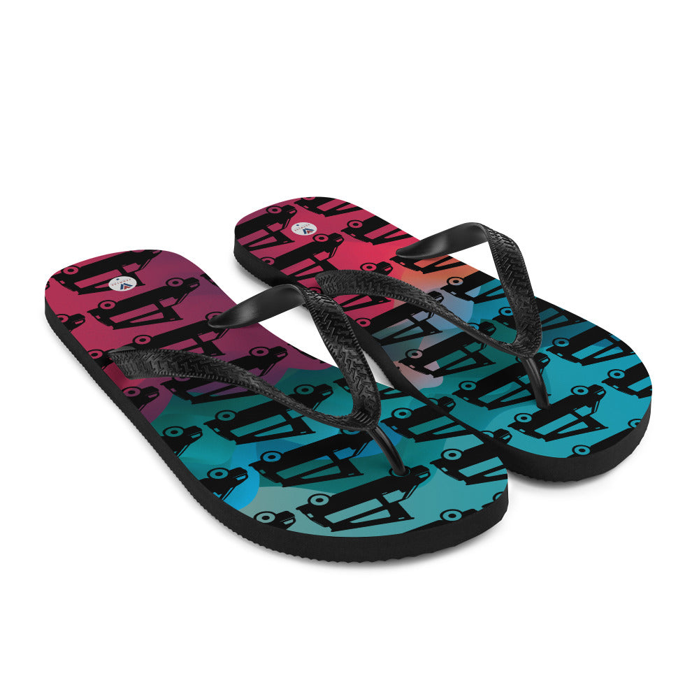 Vanwear Van Life Flip-Flops - VW Pop Top Camper