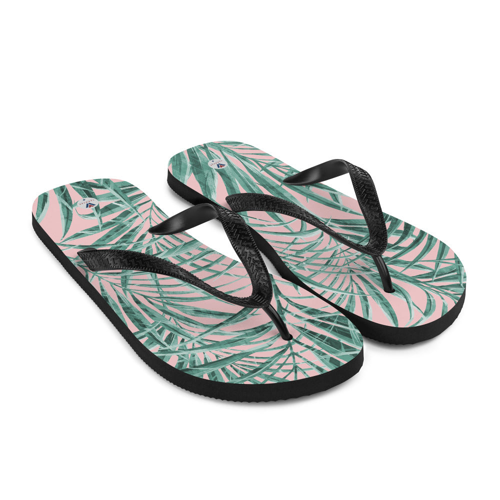 Vanwear Van Life Flip-Flops - Floral Palms