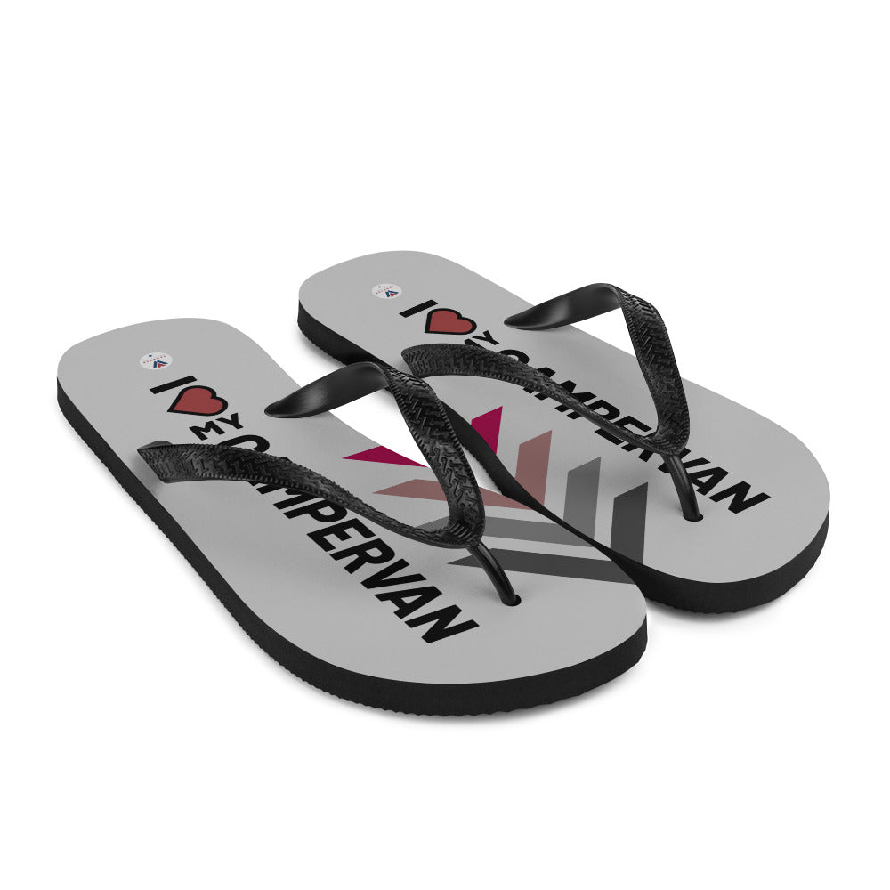 Vanwear Van Life Flip-Flops - Campervan Love Grey