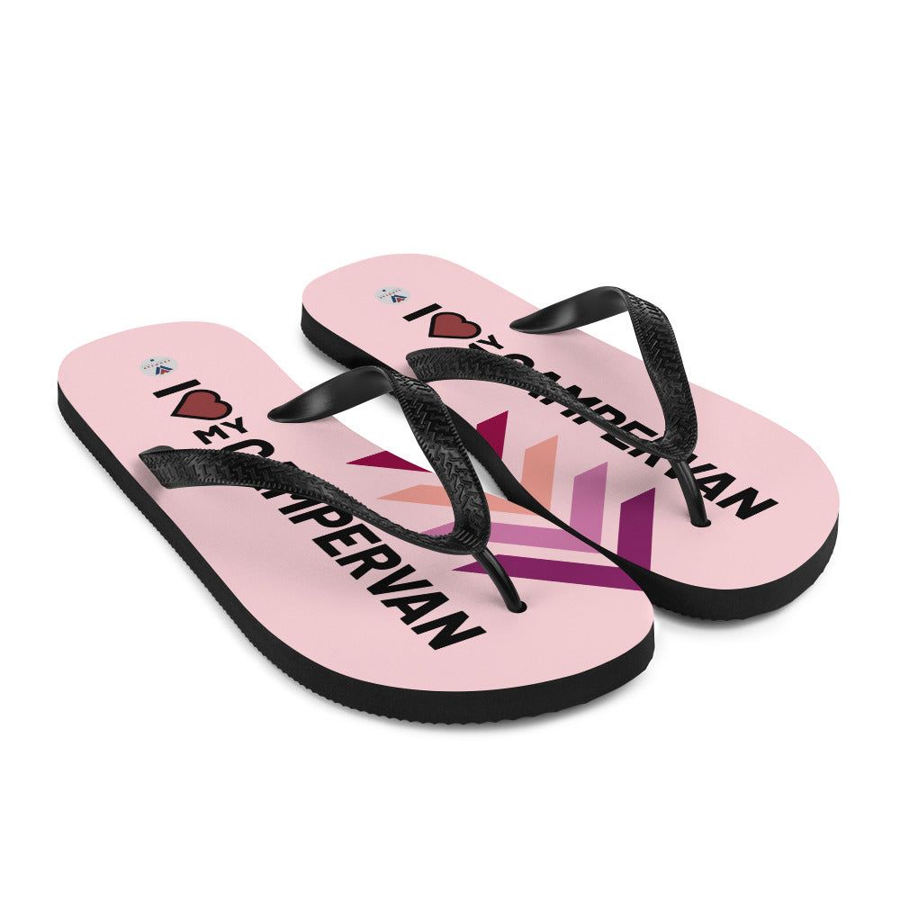 Vanwear Van Life Flip-Flops - Campervan Love Pink