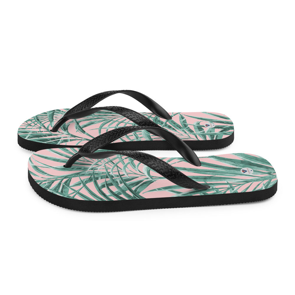 Vanwear Van Life Flip-Flops - Floral Palms