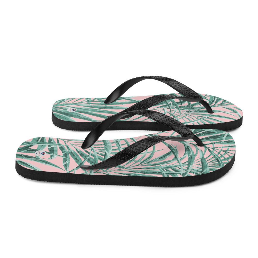 Vanwear Van Life Flip-Flops - Floral Palms