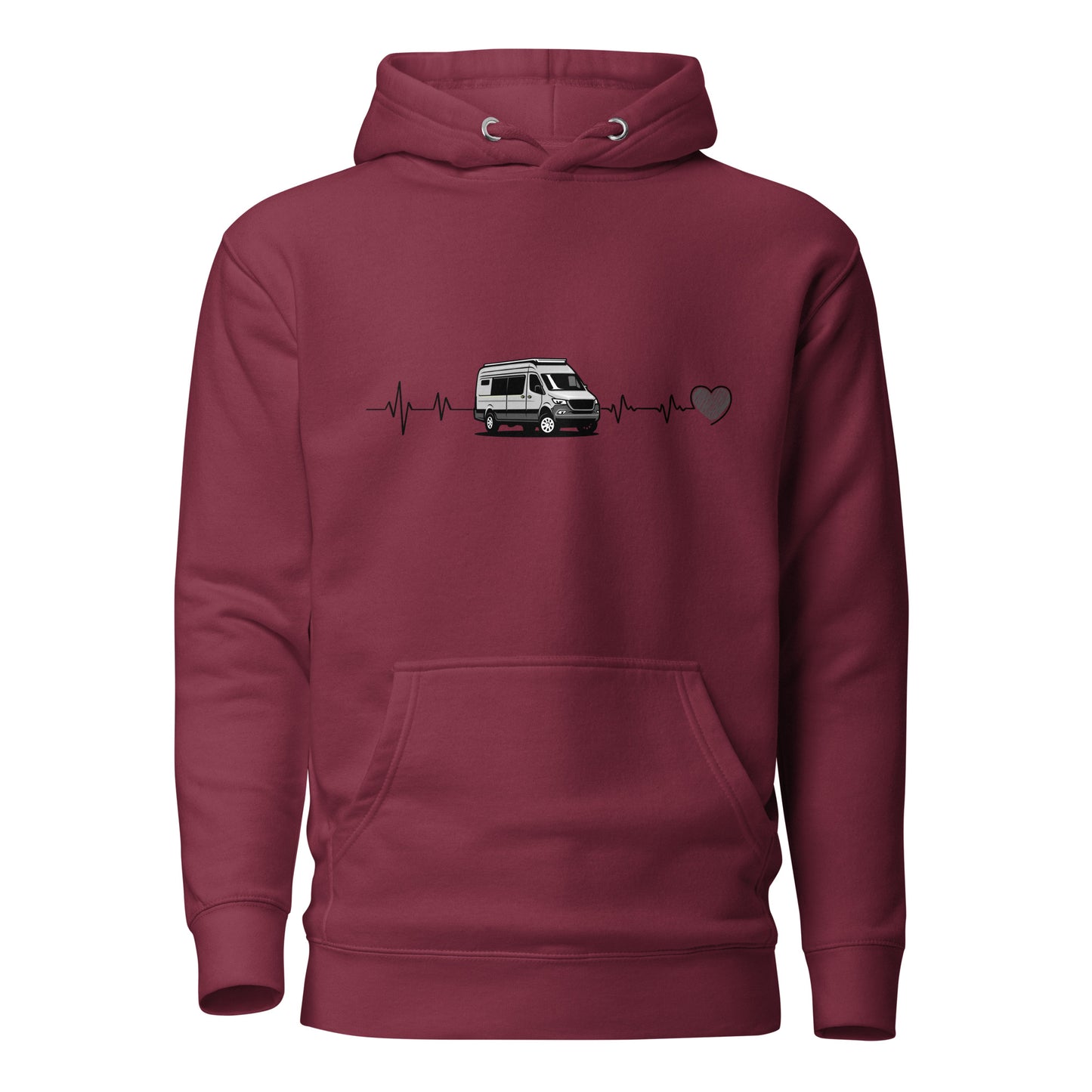 Vanwear Campervan / Auto Sleeper / Motorhome Heartbeat Unisex Hoodie
