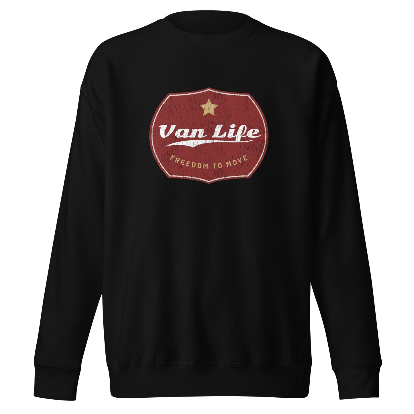 Vanwear Van Life Retro Look Sweatshirt - Retro Gold Star
