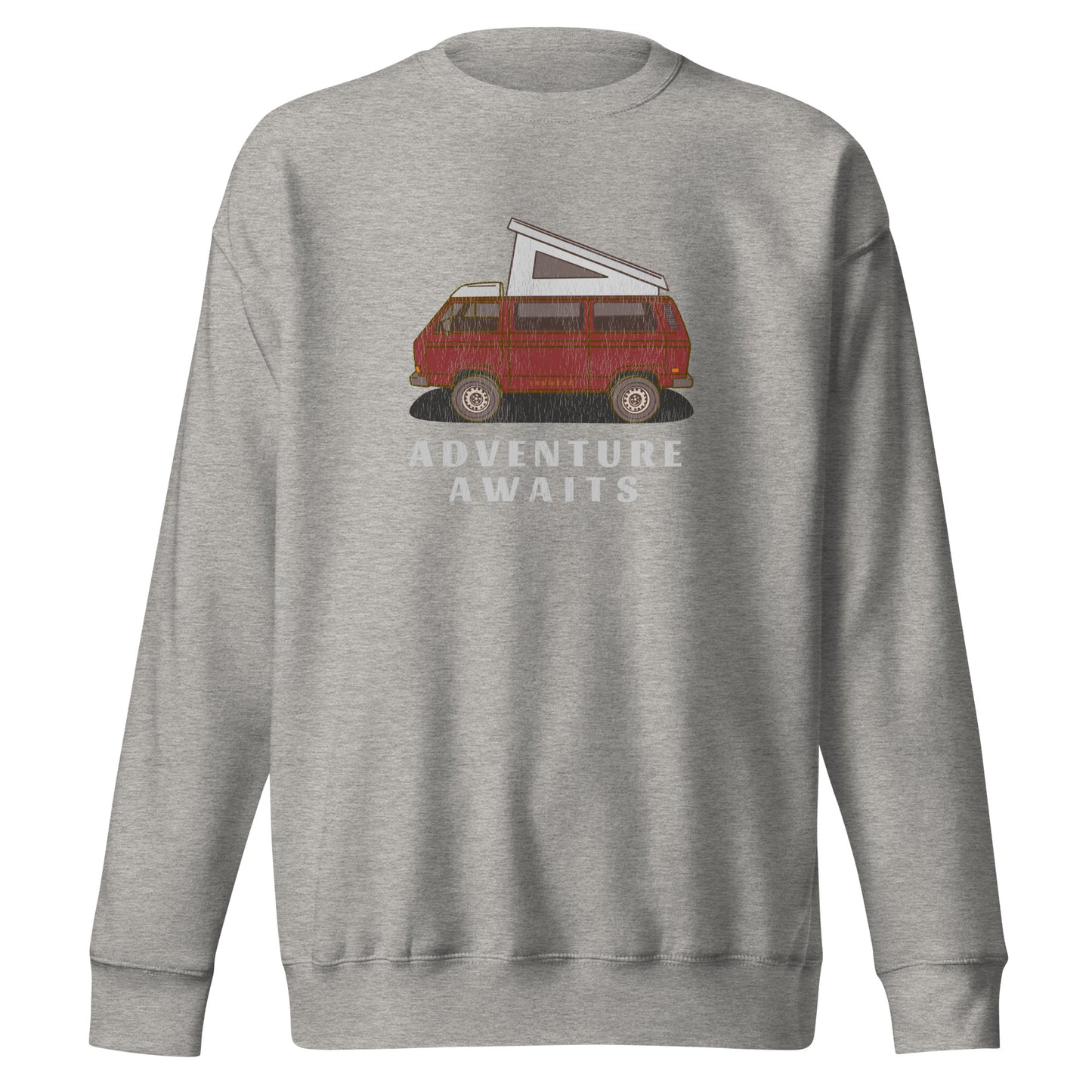 Vanwear Blue Volkswagen VW T25 Retro-Look Campervan Sweatshirt - Titan Red