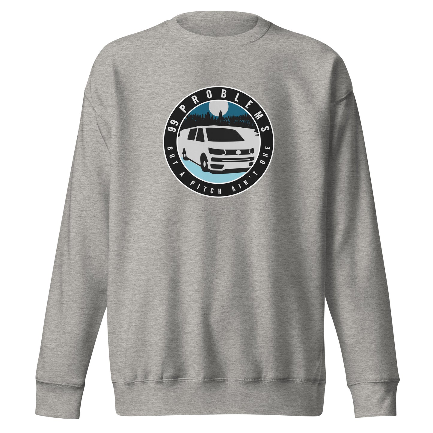 Vanwear Volkswagen VW T5 99 Problems Campervan Sweatshirt - Lakeside Blue