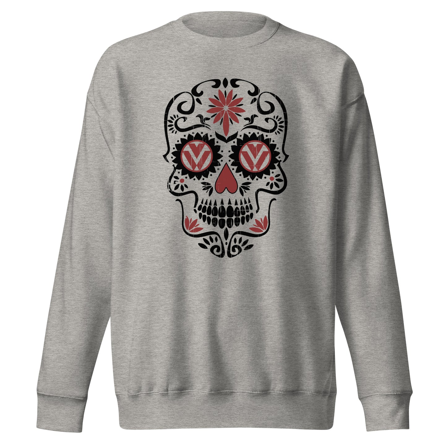 Vanwear Sugar Candy Skull VW Sweatshirt (Black Outline)