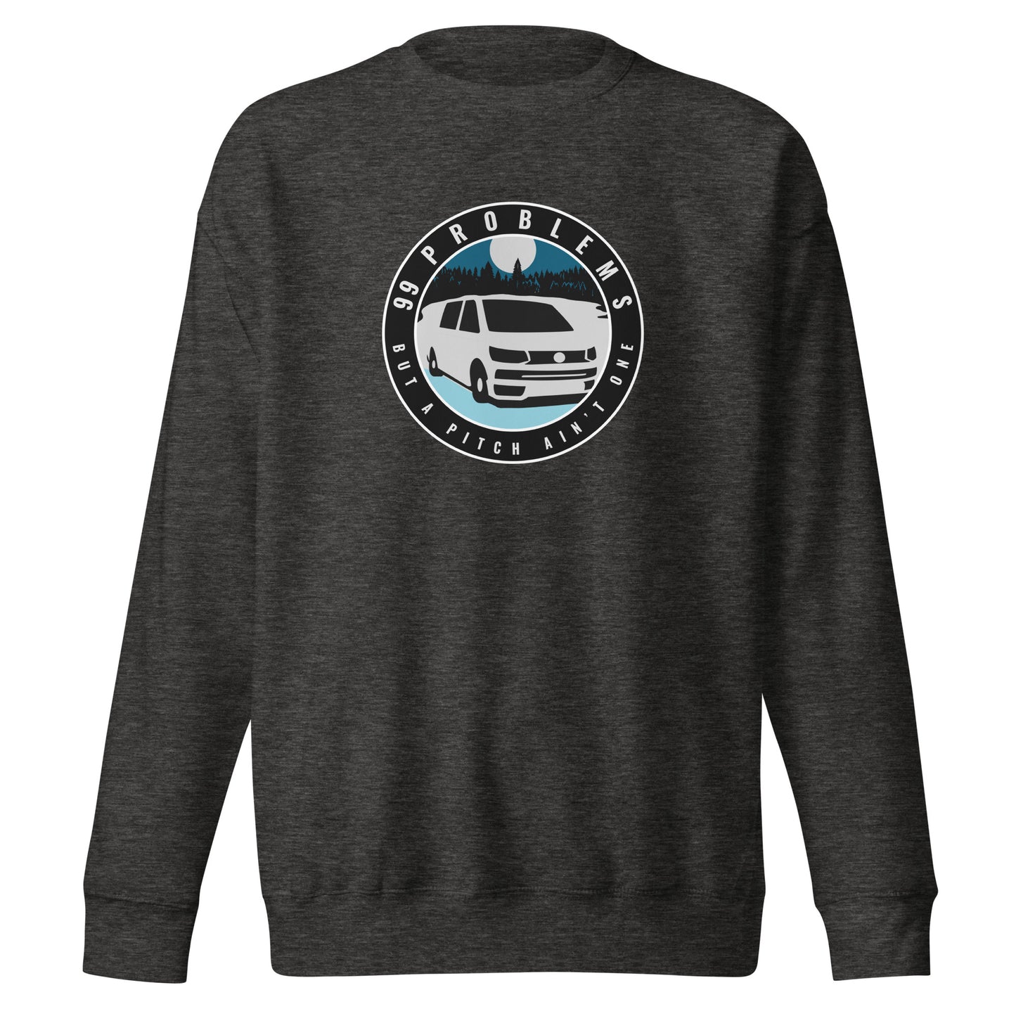 Vanwear Volkswagen VW T5 99 Problems Campervan Sweatshirt - Lakeside Blue