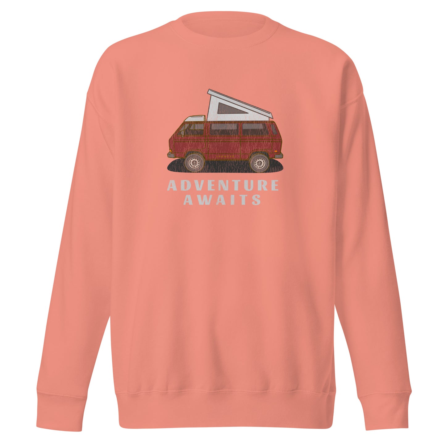 Vanwear Blue Volkswagen VW T25 Retro-Look Campervan Sweatshirt - Titan Red