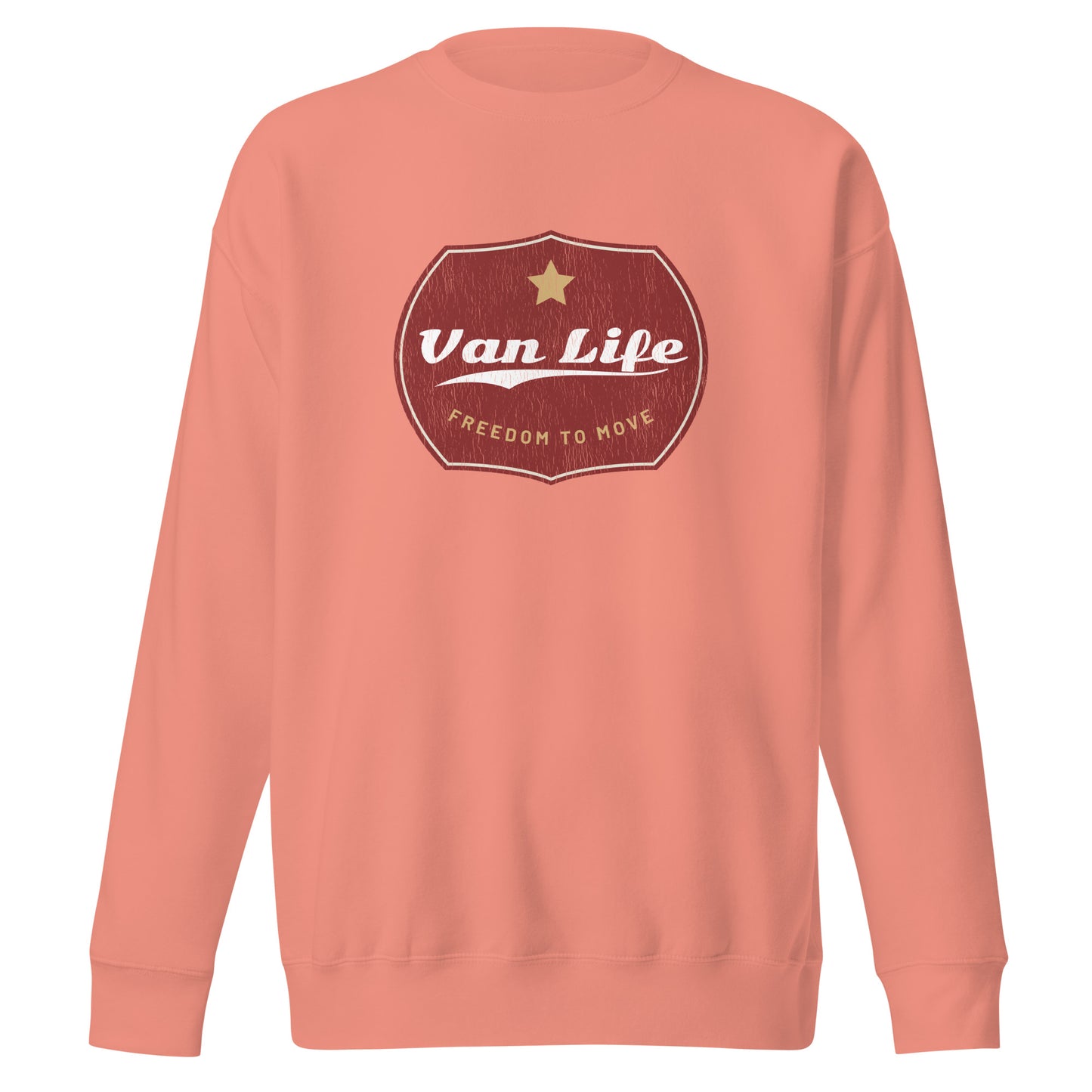 Vanwear Van Life Retro Look Sweatshirt - Retro Gold Star