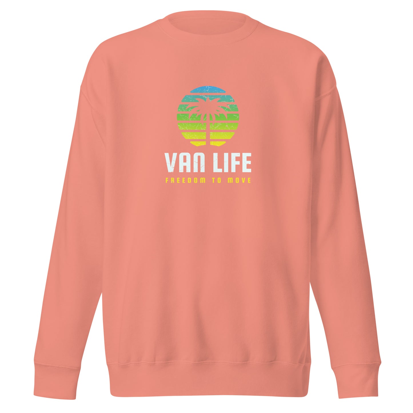 Vanwear Van Life Retro Sweatshirt - Sunset Palm