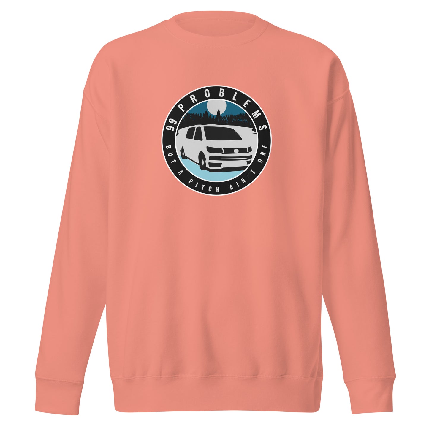 Vanwear Volkswagen VW T5 99 Problems Campervan Sweatshirt - Lakeside Blue