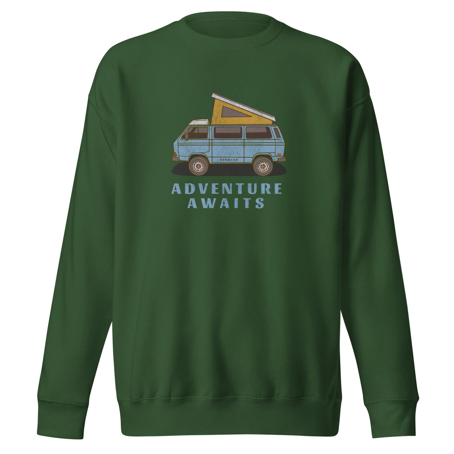 Vanwear Volkswagen T25 Retro-Look Campervan Sweatshirt - Mid Blue