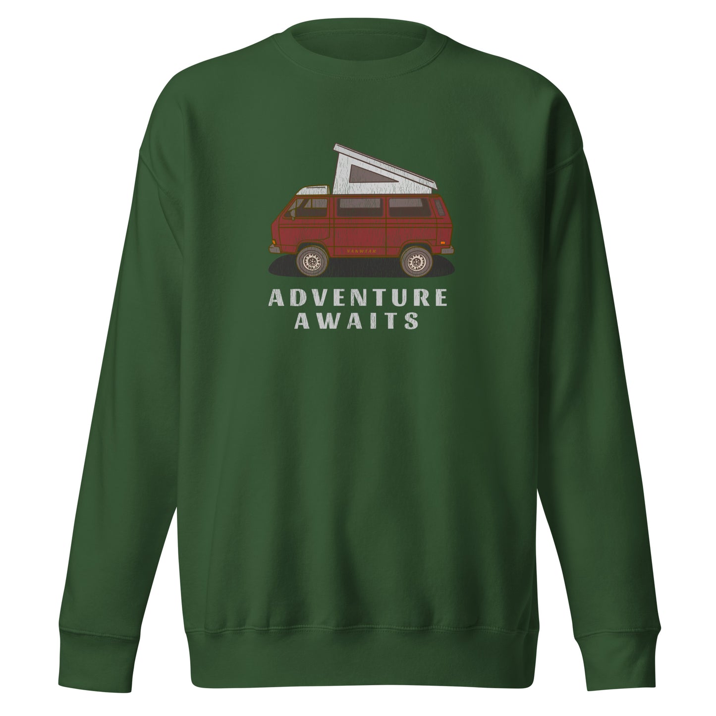 Vanwear Blue Volkswagen VW T25 Retro-Look Campervan Sweatshirt - Titan Red