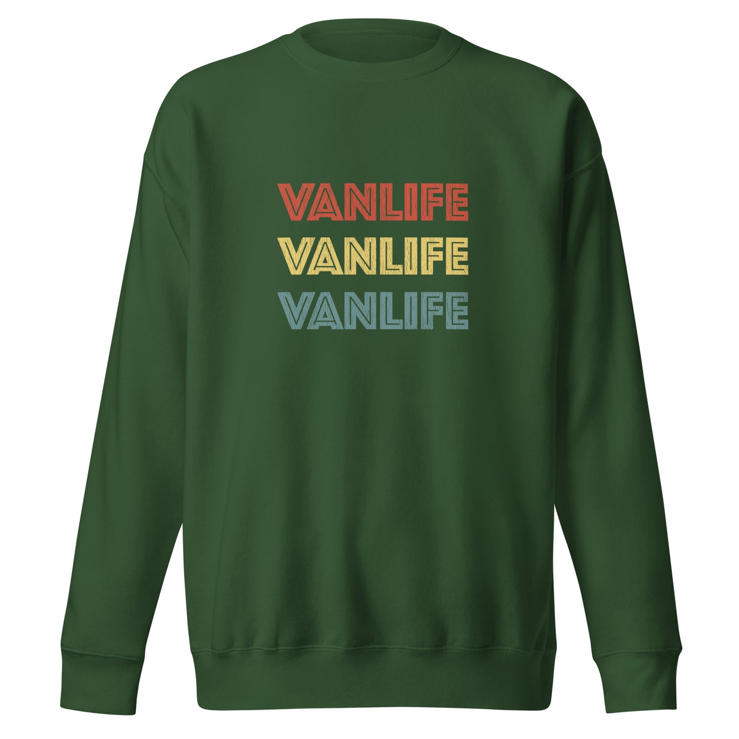 Vanwear Van Life Campervan Retro Look Sweatshirt - 3 Lines