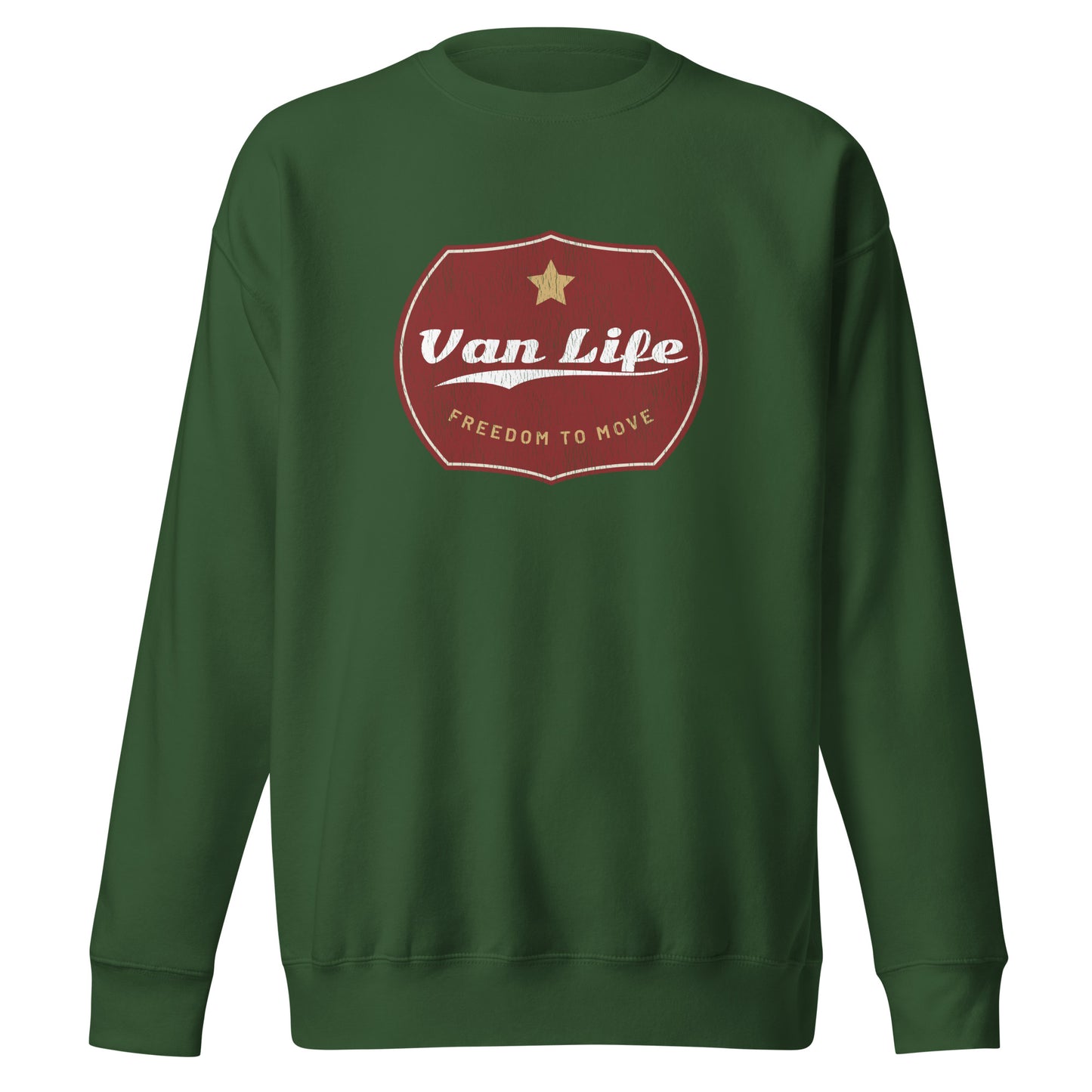 Vanwear Van Life Retro Look Sweatshirt - Retro Gold Star