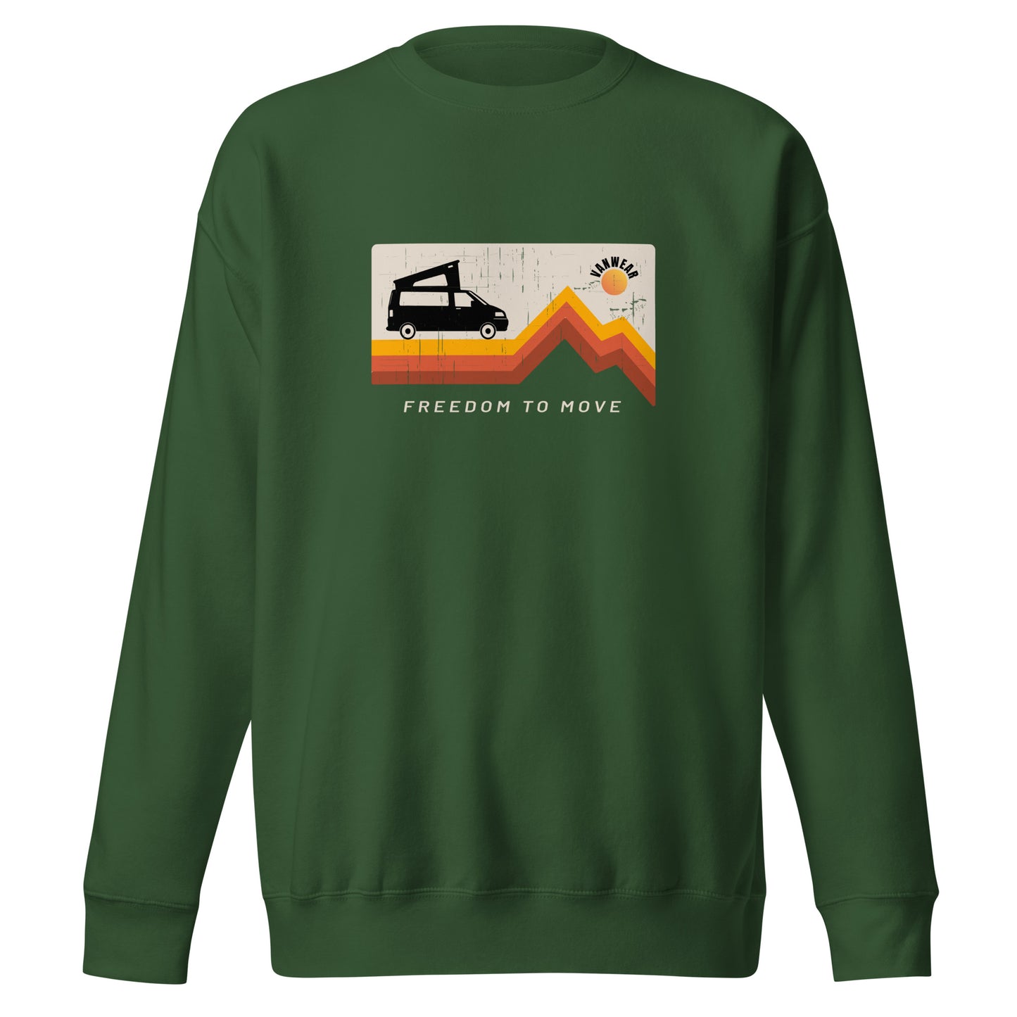 Vanwear T5, T6 Campervan Unisex Sweatshirt - Pop Top Explorer Sun