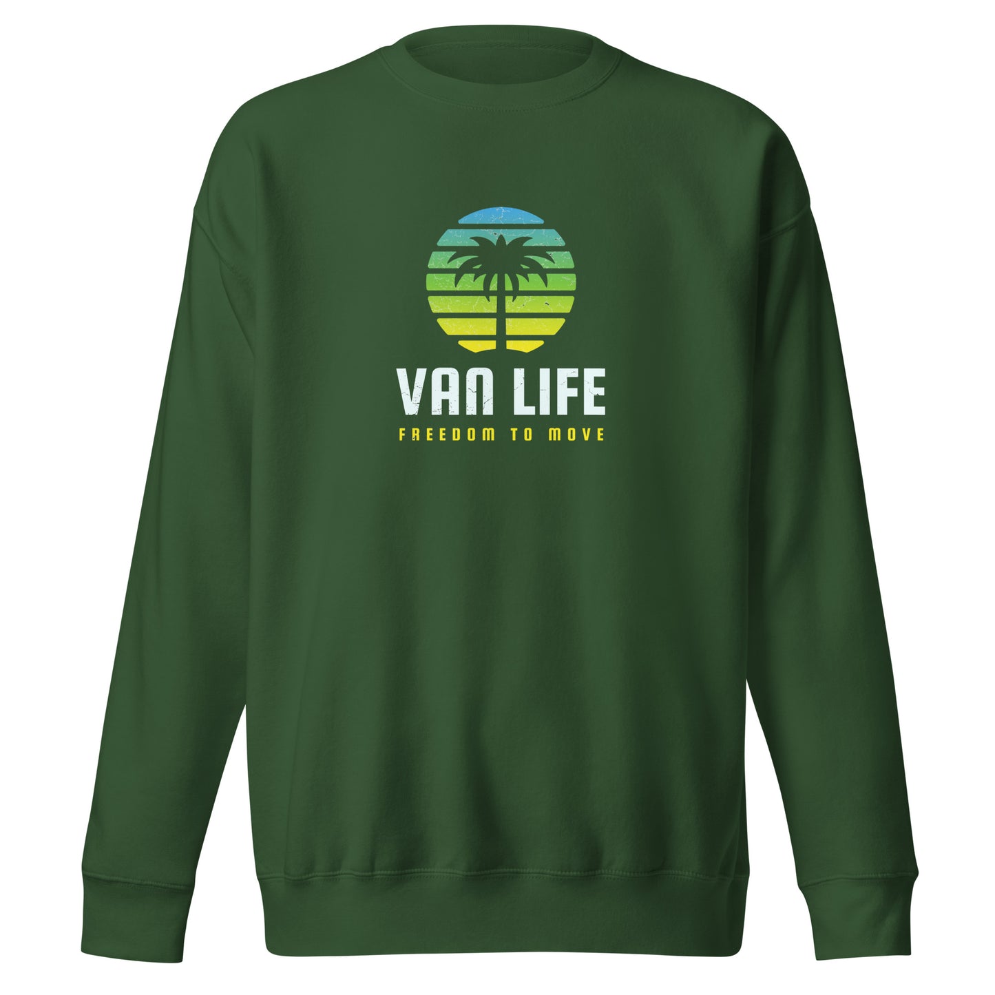 Vanwear Van Life Retro Sweatshirt - Sunset Palm