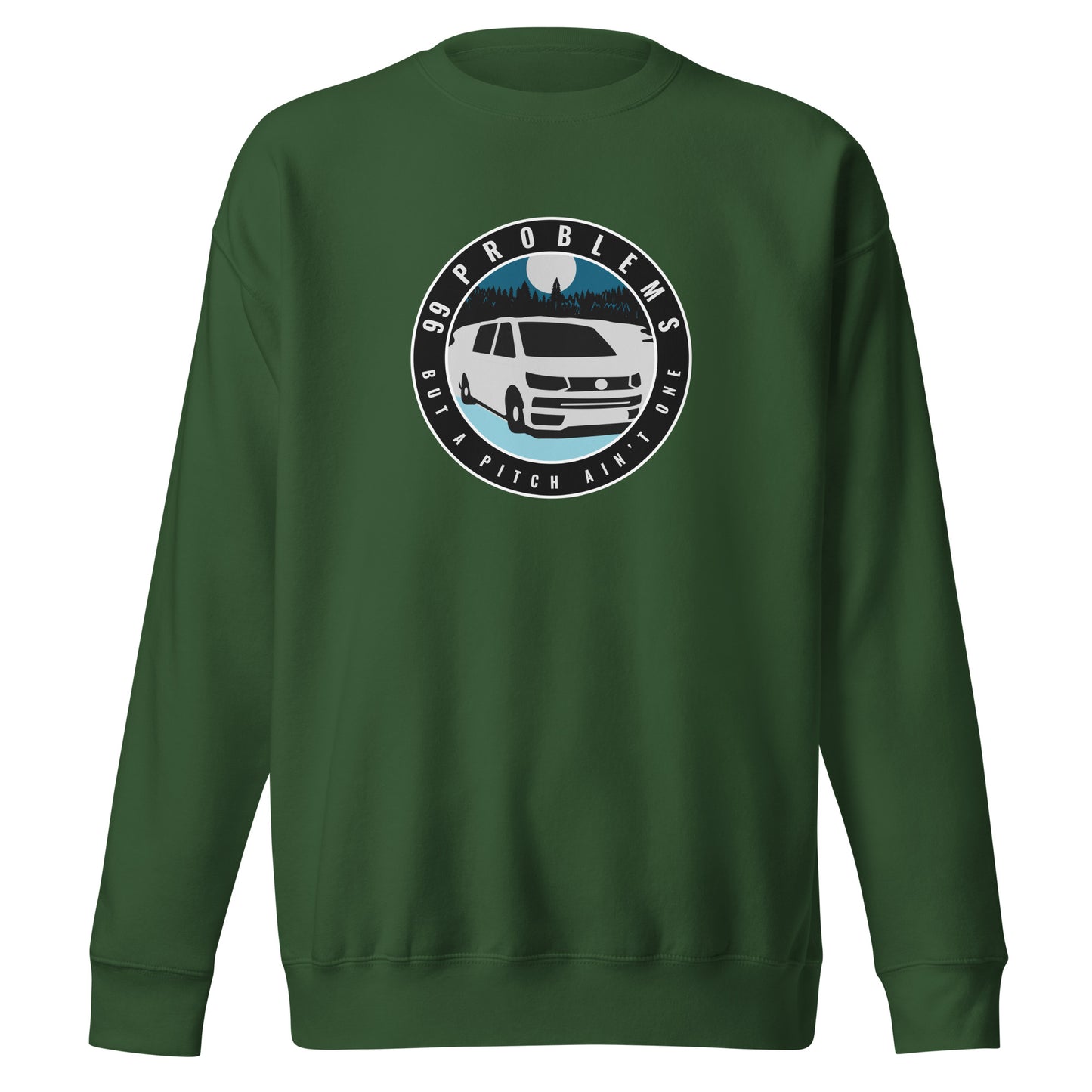 Vanwear Volkswagen VW T5 99 Problems Campervan Sweatshirt - Lakeside Blue