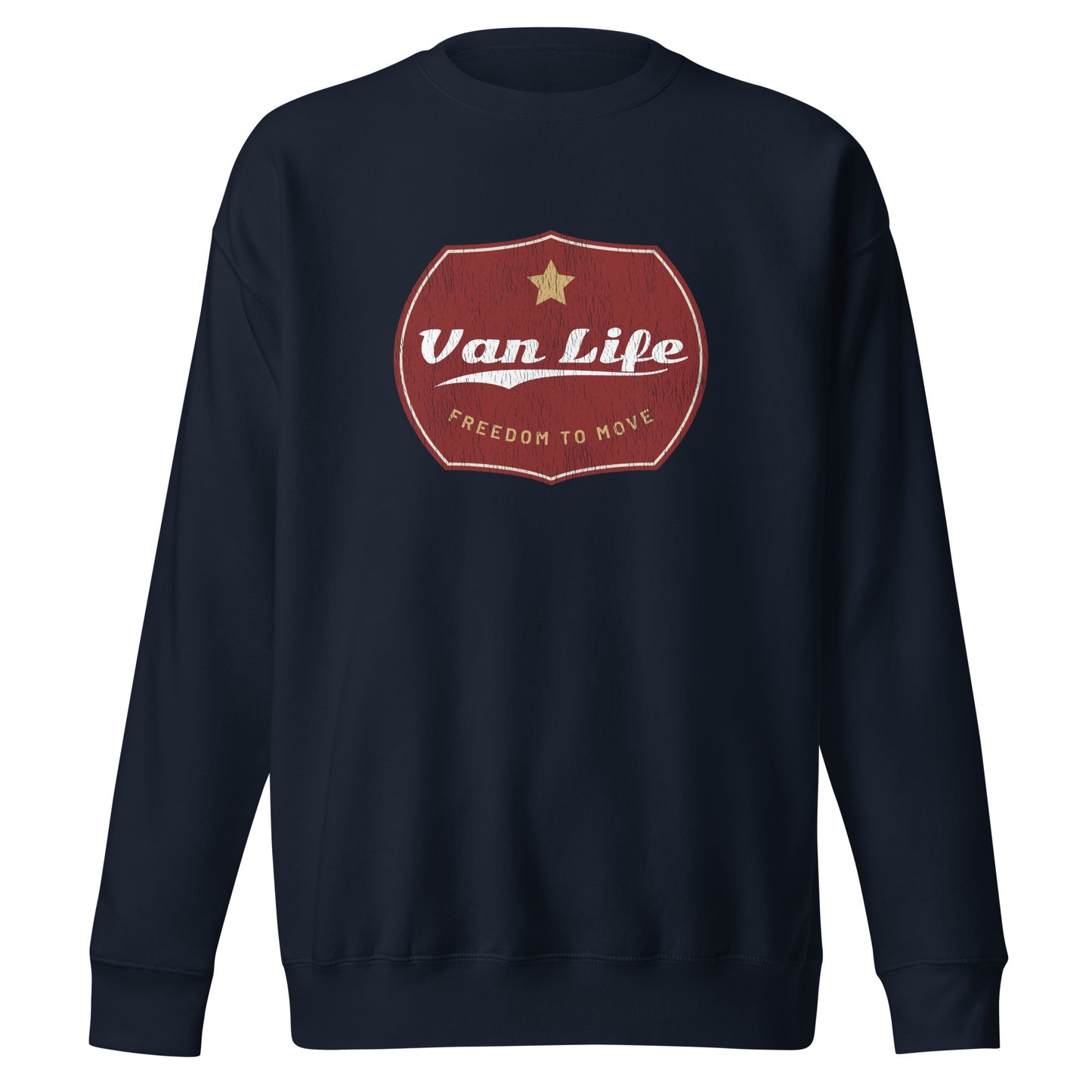 Vanwear Van Life Retro Look Sweatshirt - Retro Gold Star