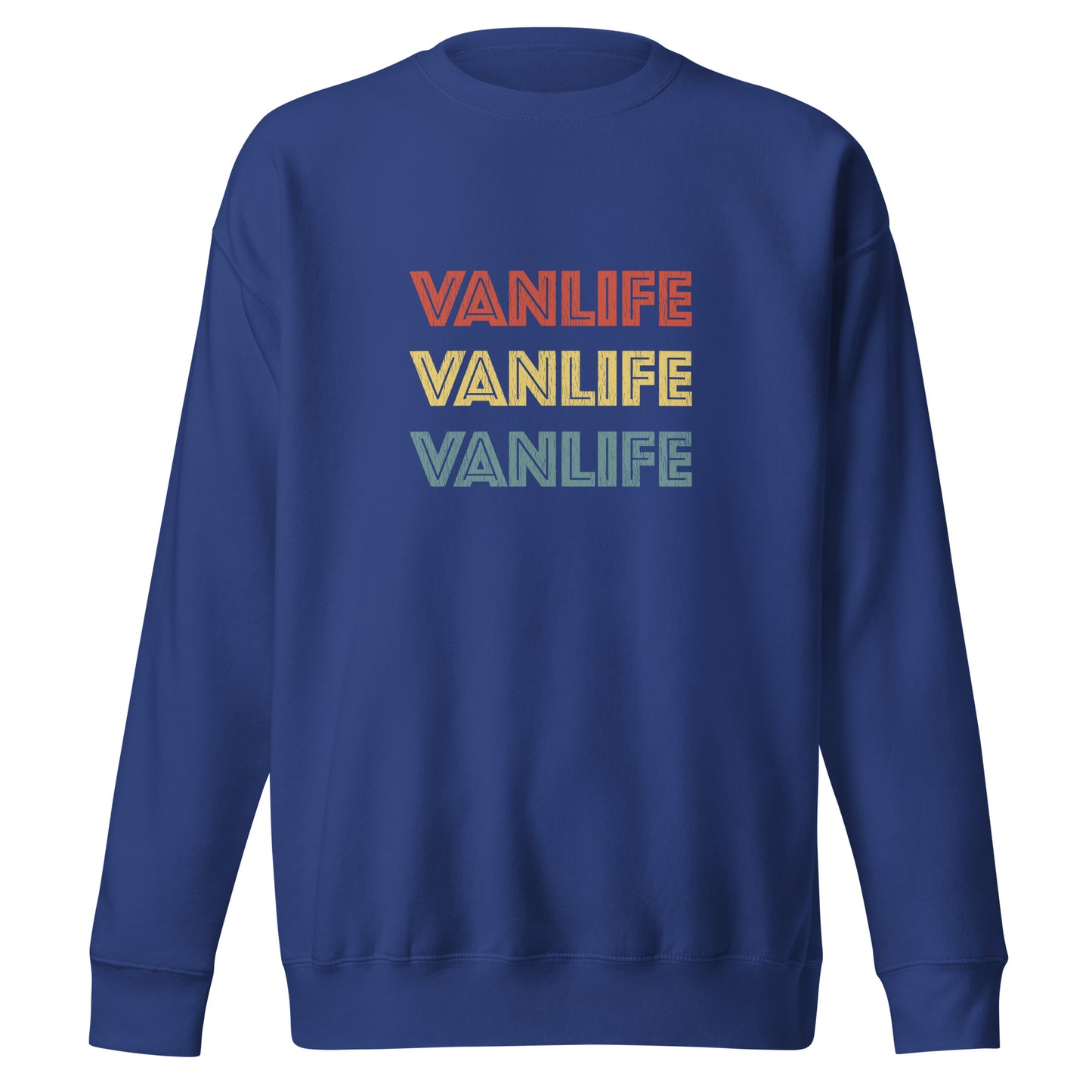 Vanwear Van Life Campervan Retro Look Sweatshirt - 3 Lines