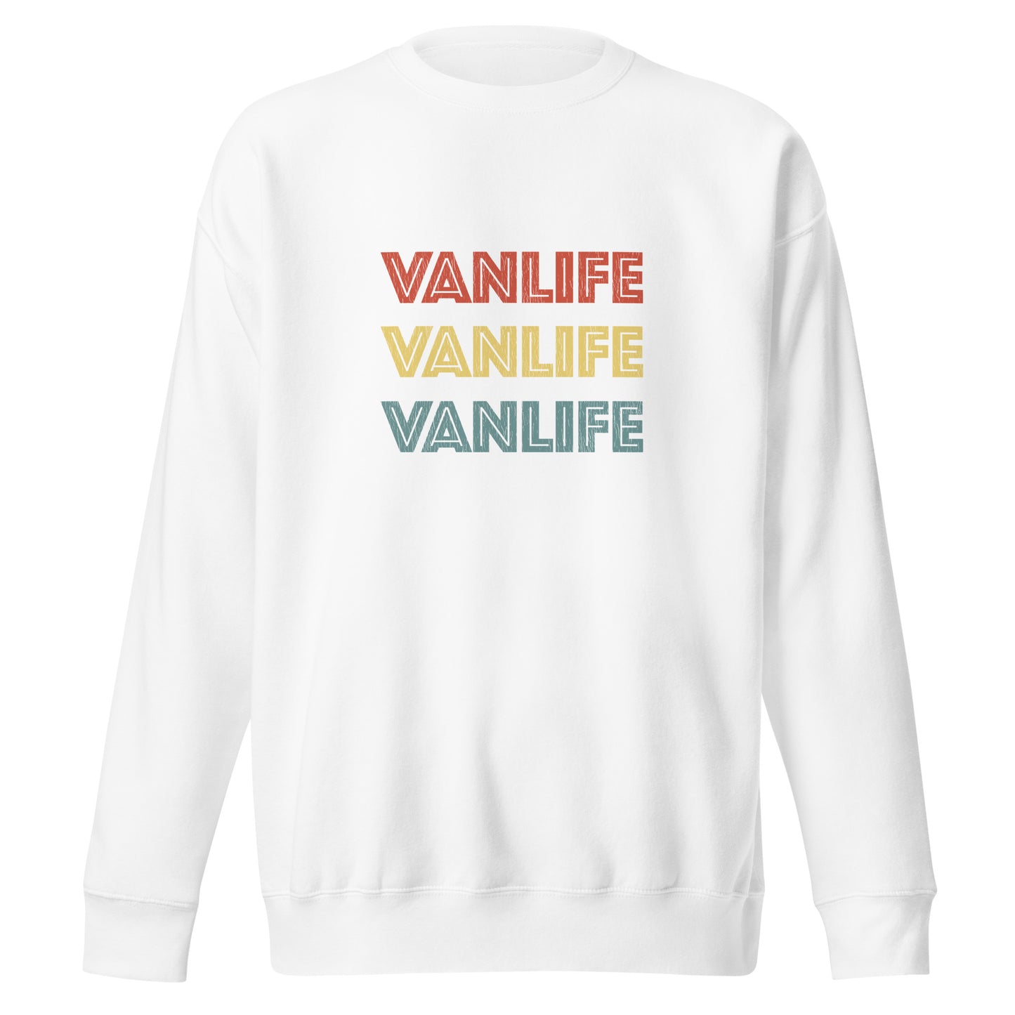 Vanwear Van Life Campervan Retro Look Sweatshirt - 3 Lines