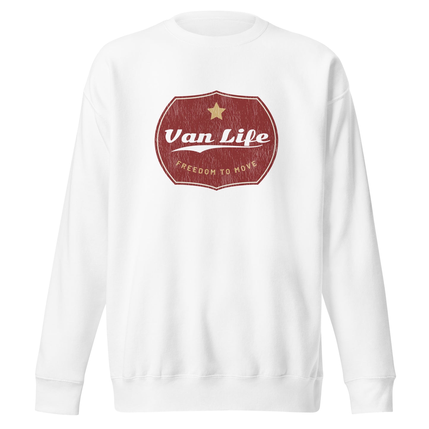 Vanwear Van Life Retro Look Sweatshirt - Retro Gold Star