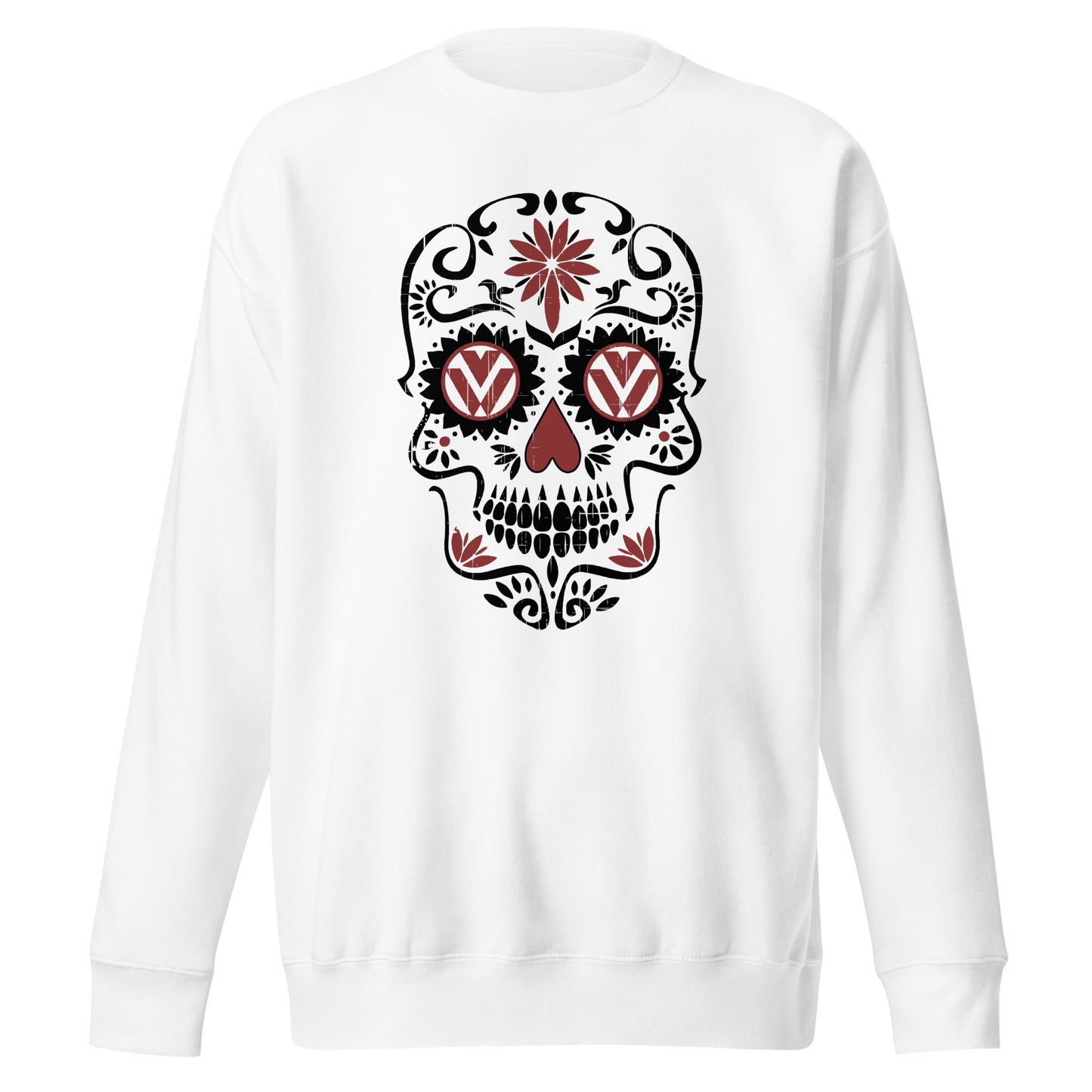 Vanwear Sugar Candy Skull VW Sweatshirt (Black Outline)