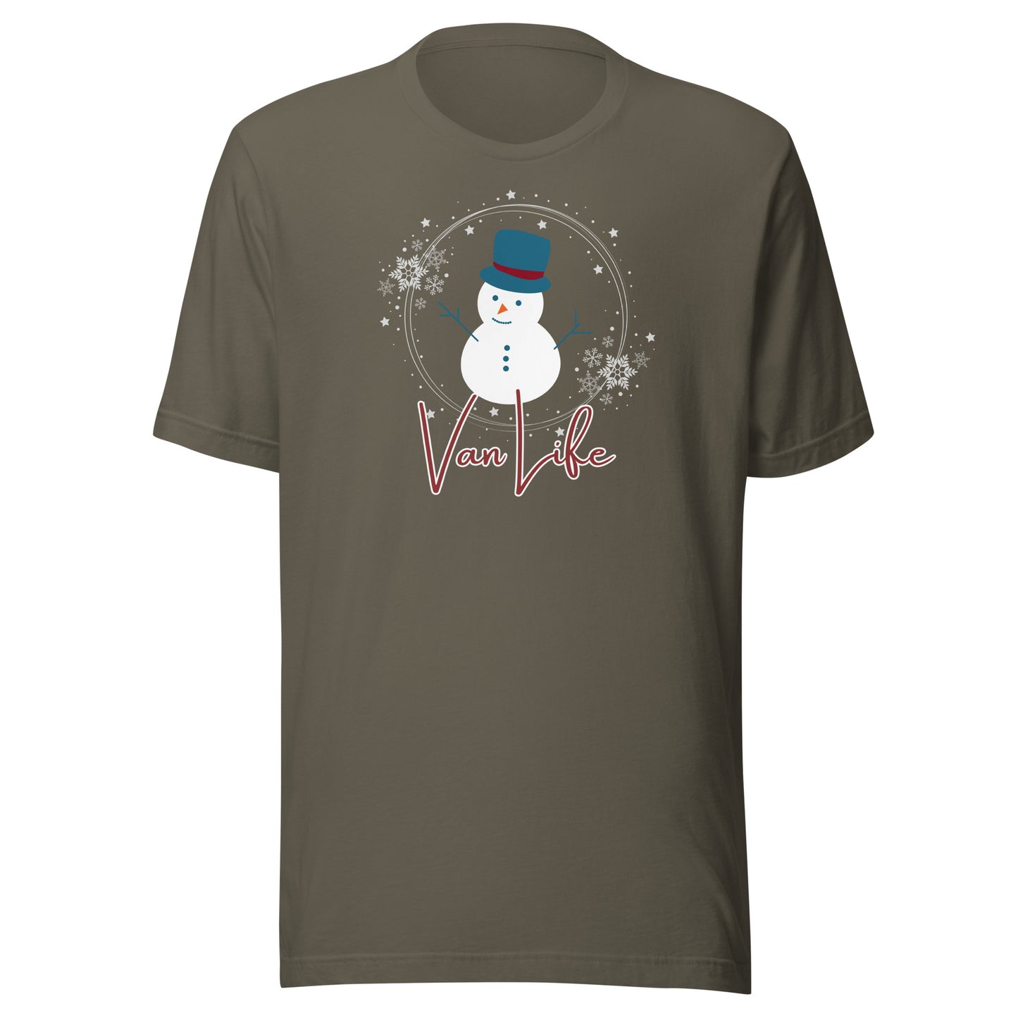 Vanwear Van Life Christmas T-Shirt - Snowman
