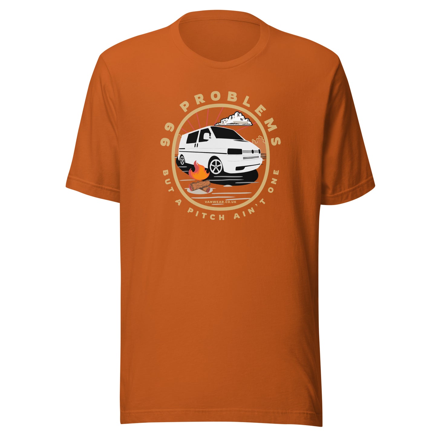 Vanwear 99 Problems VW T4 Campervan T-Shirt - Campfire