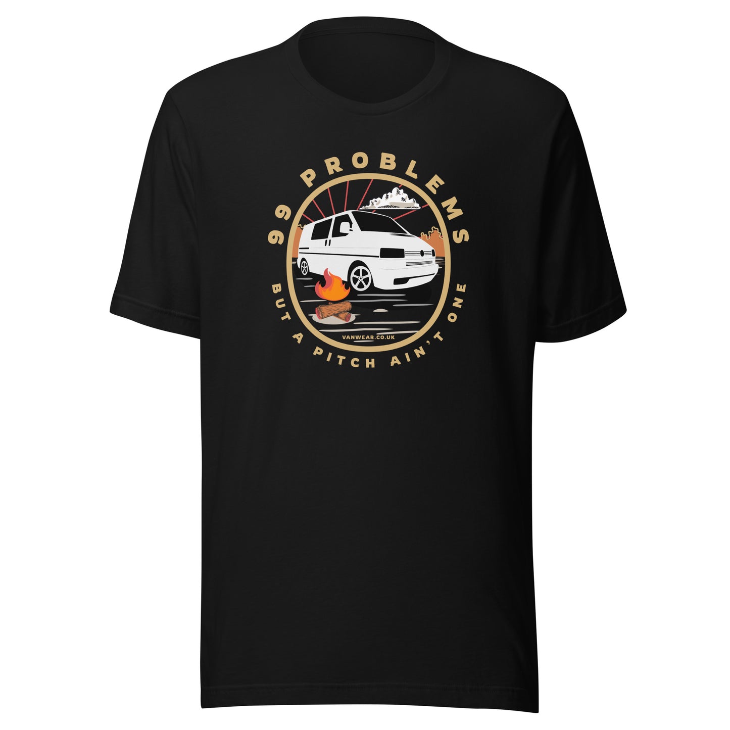 Vanwear 99 Problems VW T4 Campervan T-Shirt - Campfire