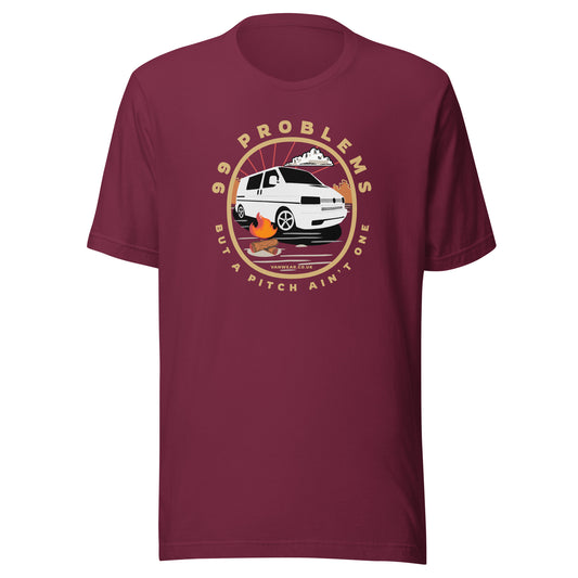 Vanwear 99 Problems VW T4 Campervan T-Shirt - Campfire