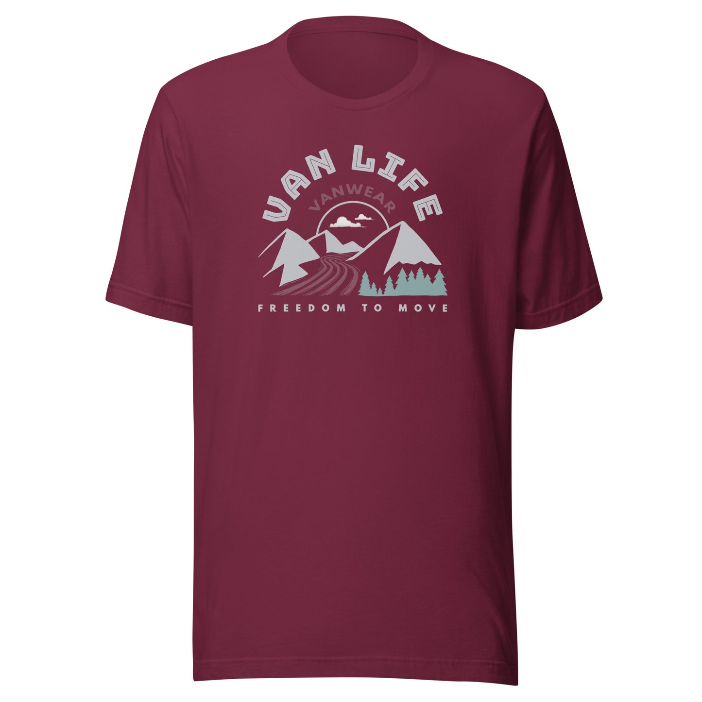 Vanwear Unisex Van Life Campervan T-Shirt - Mountain Road Explorer