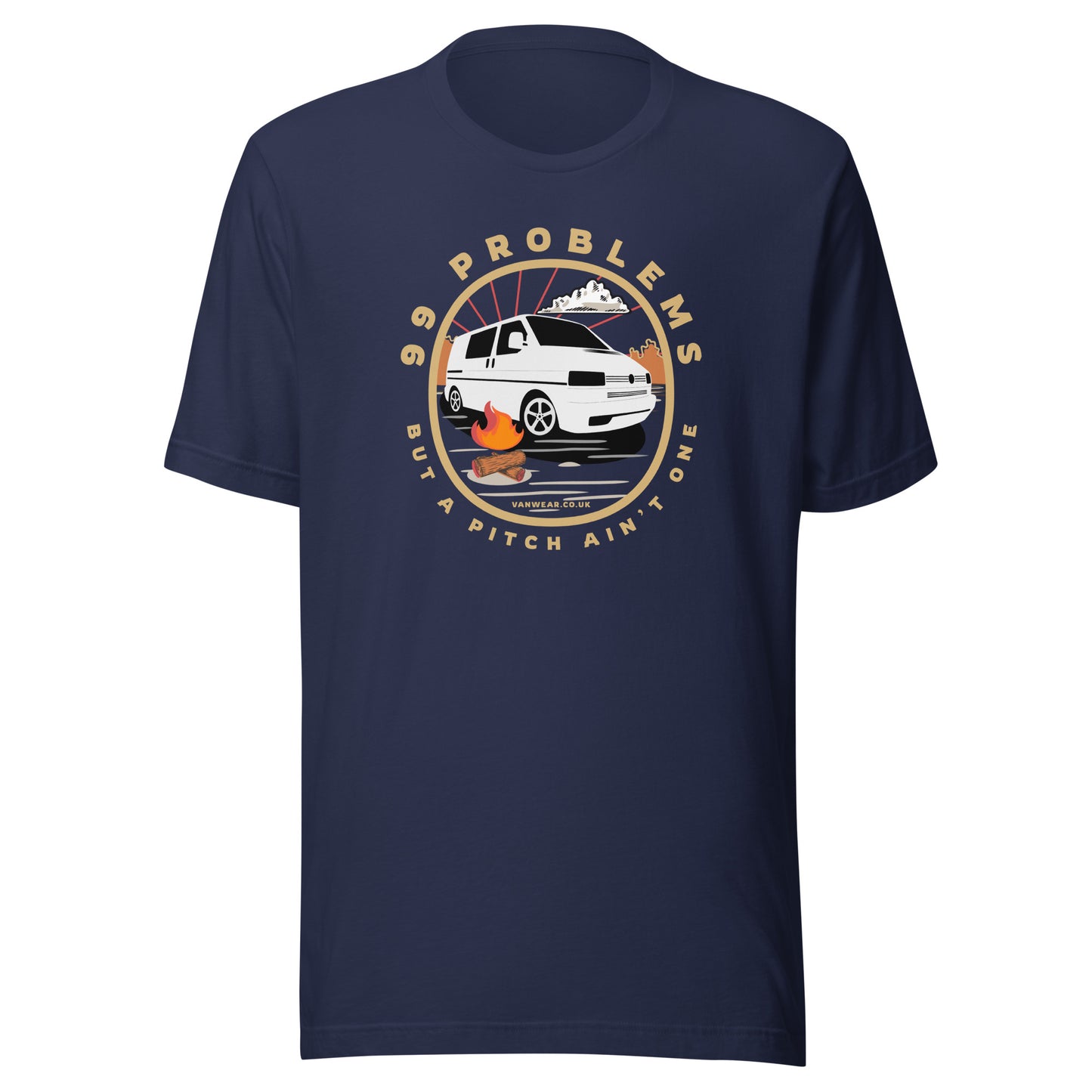 Vanwear 99 Problems VW T4 Campervan T-Shirt - Campfire