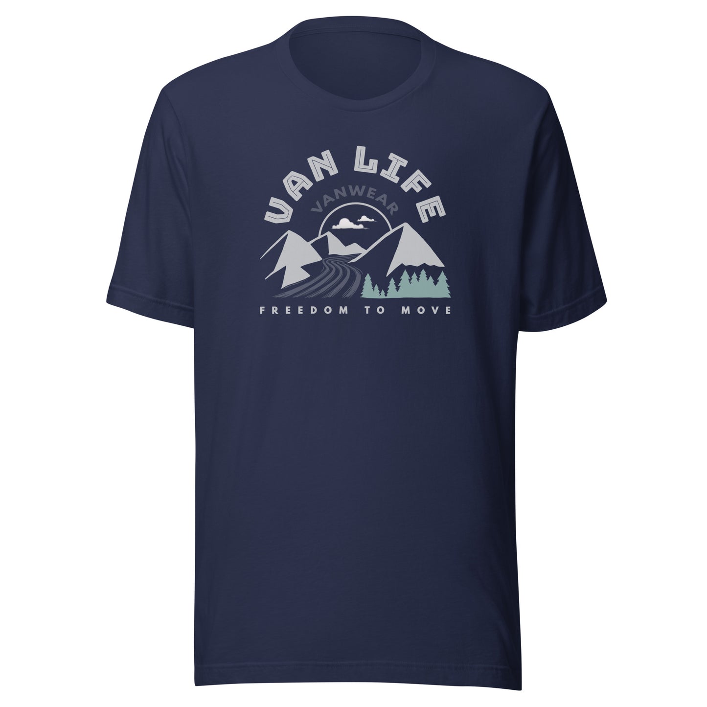 Vanwear Unisex Van Life Campervan T-Shirt - Mountain Road Explorer