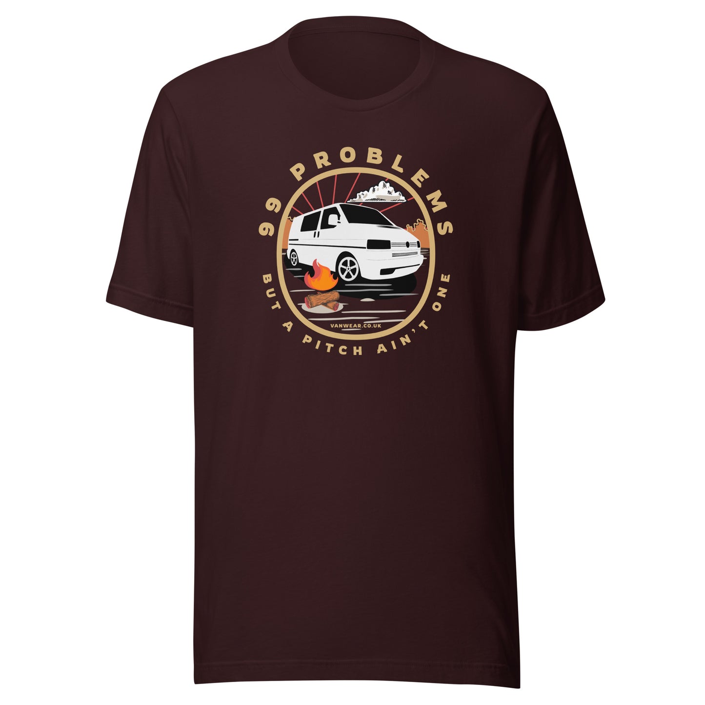 Vanwear 99 Problems VW T4 Campervan T-Shirt - Campfire